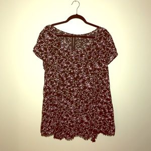 Torrid Black Floral Top